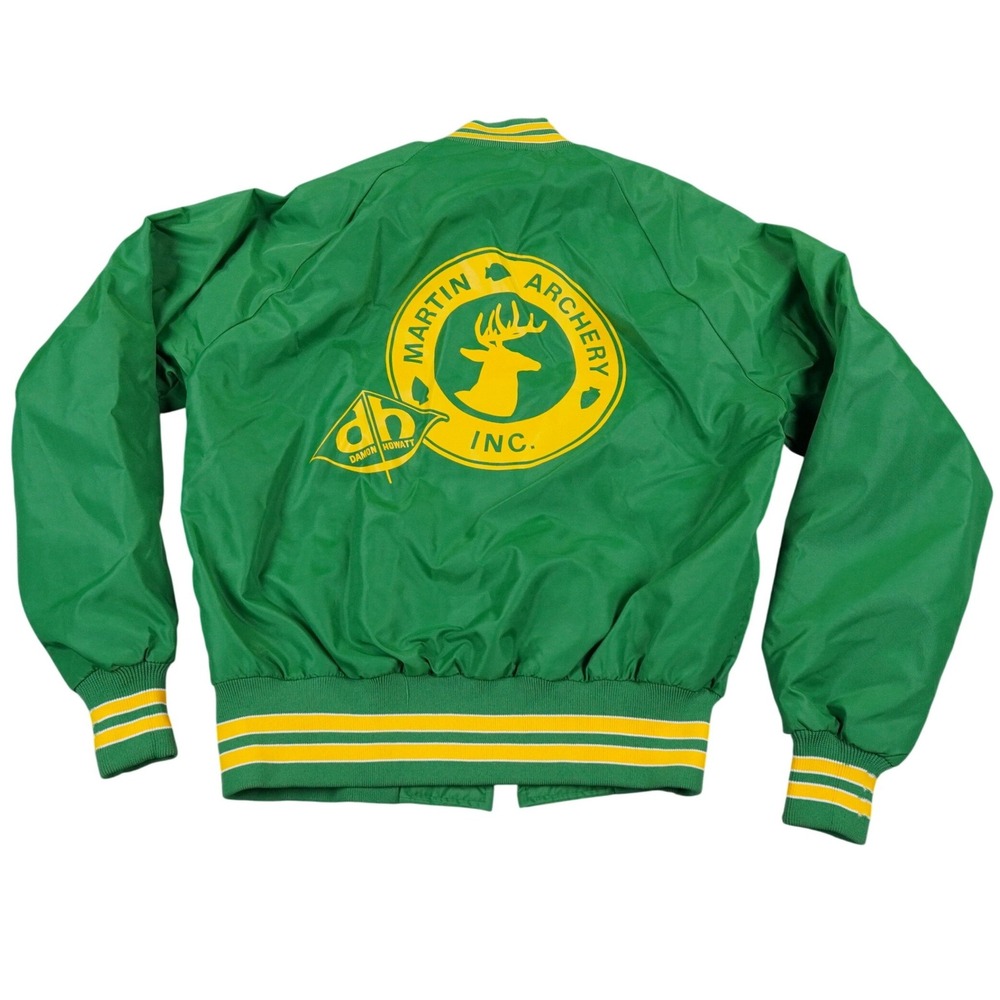 Pla-Jac Dunbrooke Bomber Jacket Men S Martin Archery Silk USA Damon Howatt VTG
